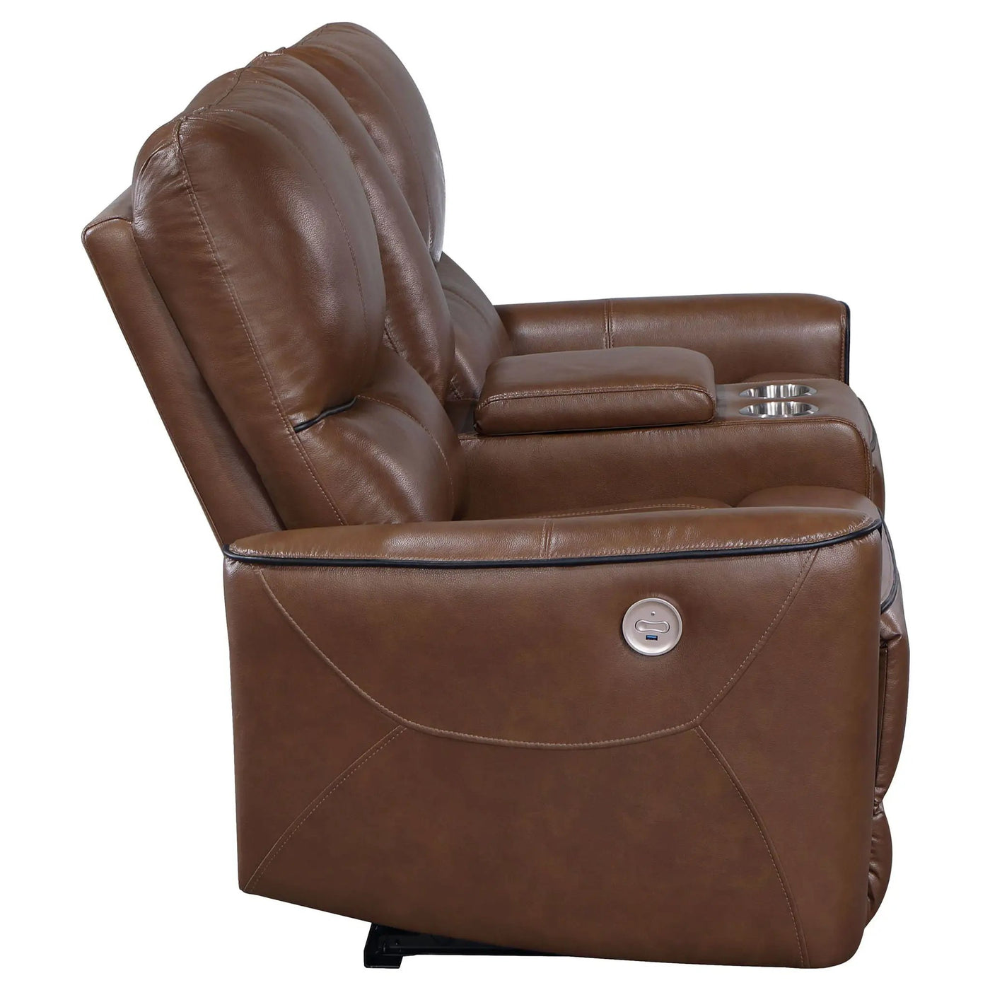 Denson - Power Reclining Loveseat With Console And USB Port by HouseOfZazla
