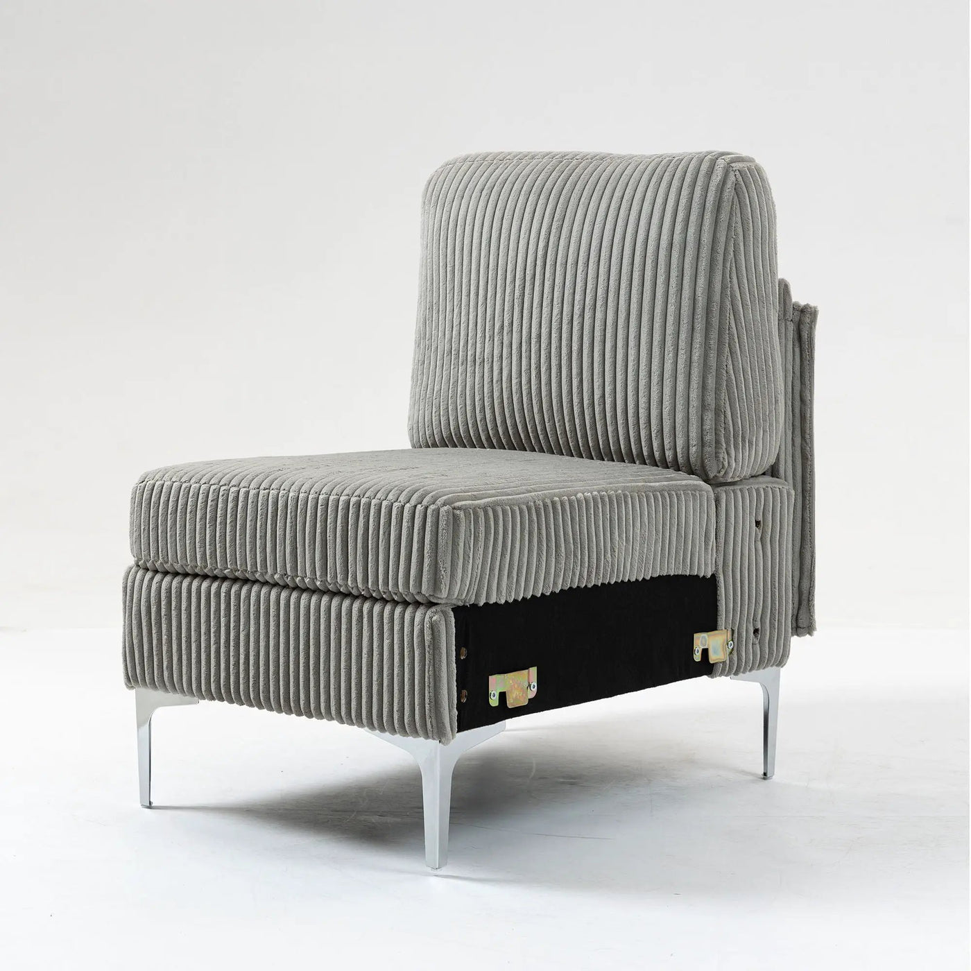 Single Couch Modular Armless Accent Chair With Back Cushion by HouseOfZazla