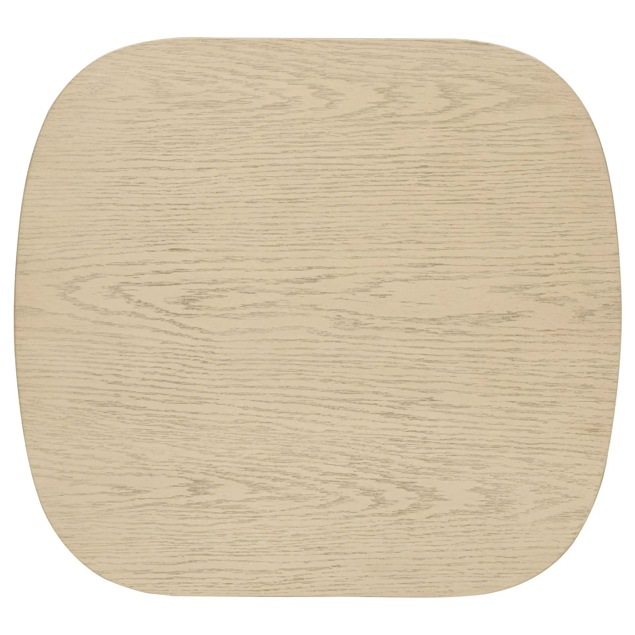 Kailani Coastal Square End Side Table with Shelf Beige Oak by Unique Piece Furniture