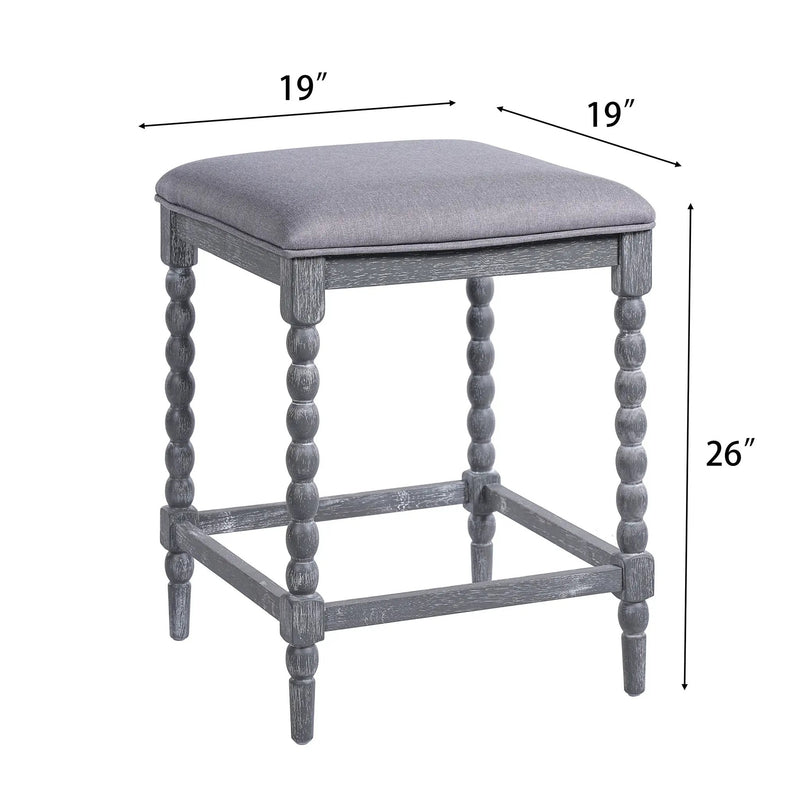 26" Counter Stools - Set of 2 with Upholstered Seat by HouseOfZazla