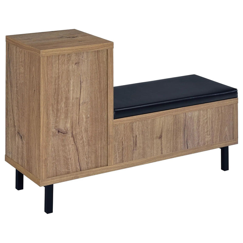 Teller 1-door Entryway Shoe Storage Bench Natural Oak by Unique Piece Furniture