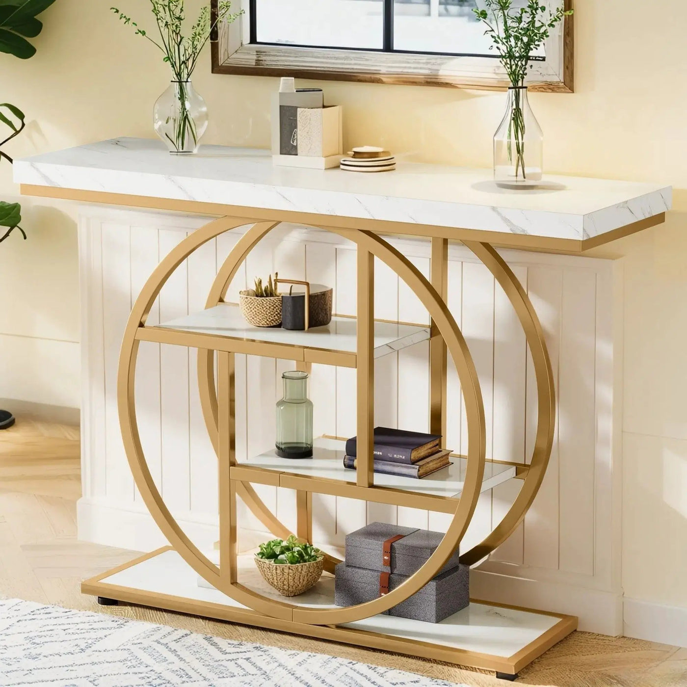 Console Table With 4 Tier Design For Living Hallway by HouseOfZazla