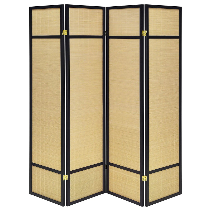 Pearce 4-panel Bamboo Room Divider Folding Screen Natural by Unique Piece Furniture