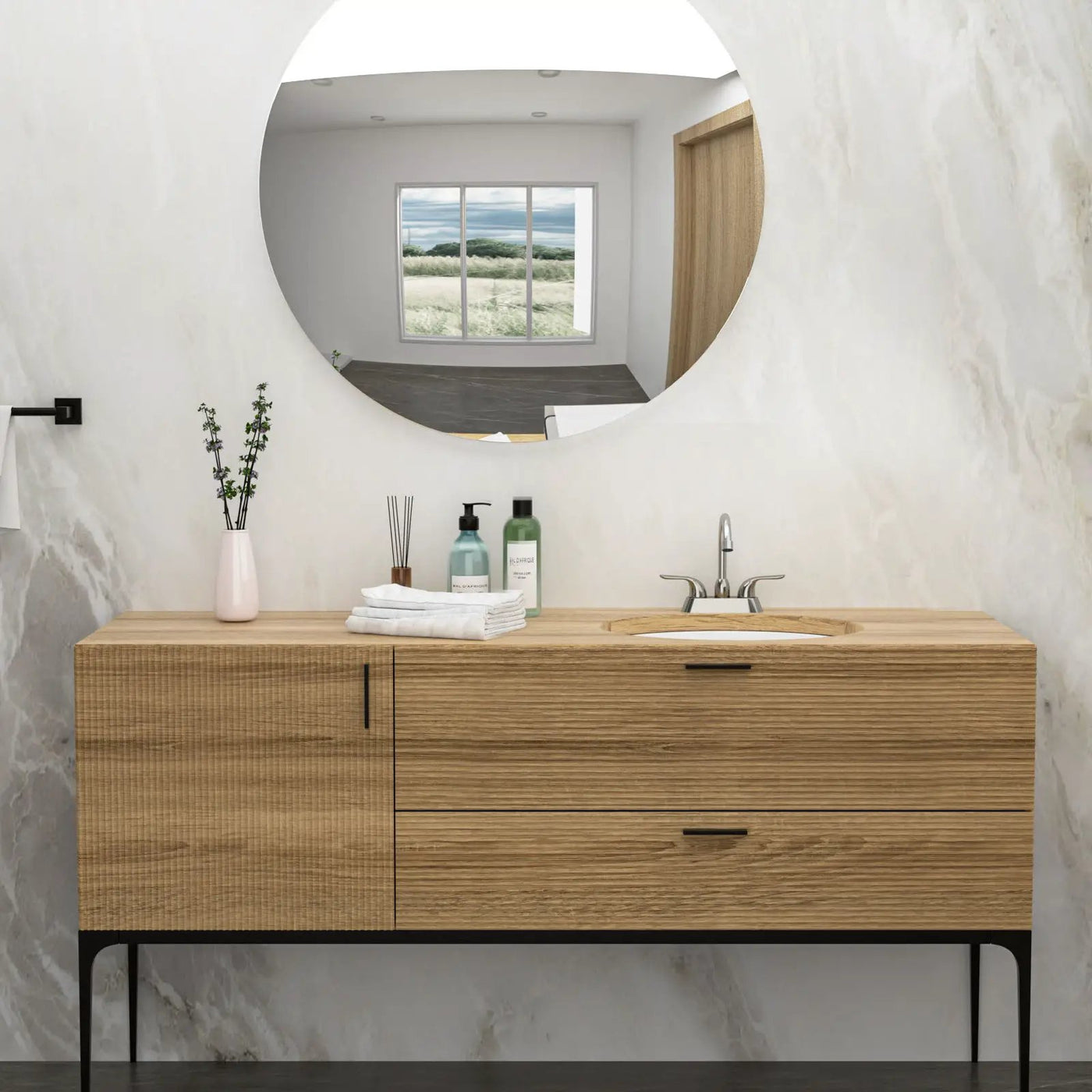 Elegant Ceramic Oval Undermount Bathroom Sink With Overflow by HouseOfZazla