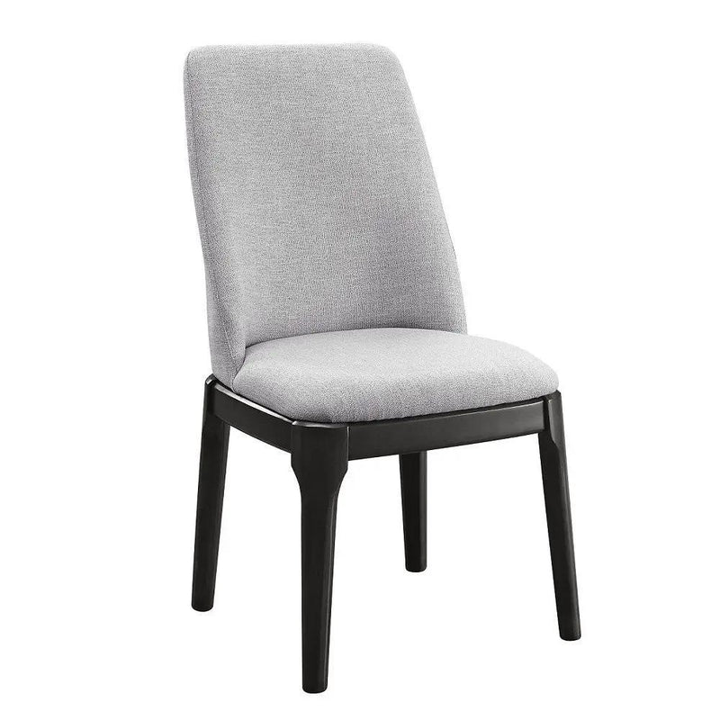 Madan - Side Chair (Set of 2) - Light Gray Linen & Gray Oak by Unique Piece Furniture
