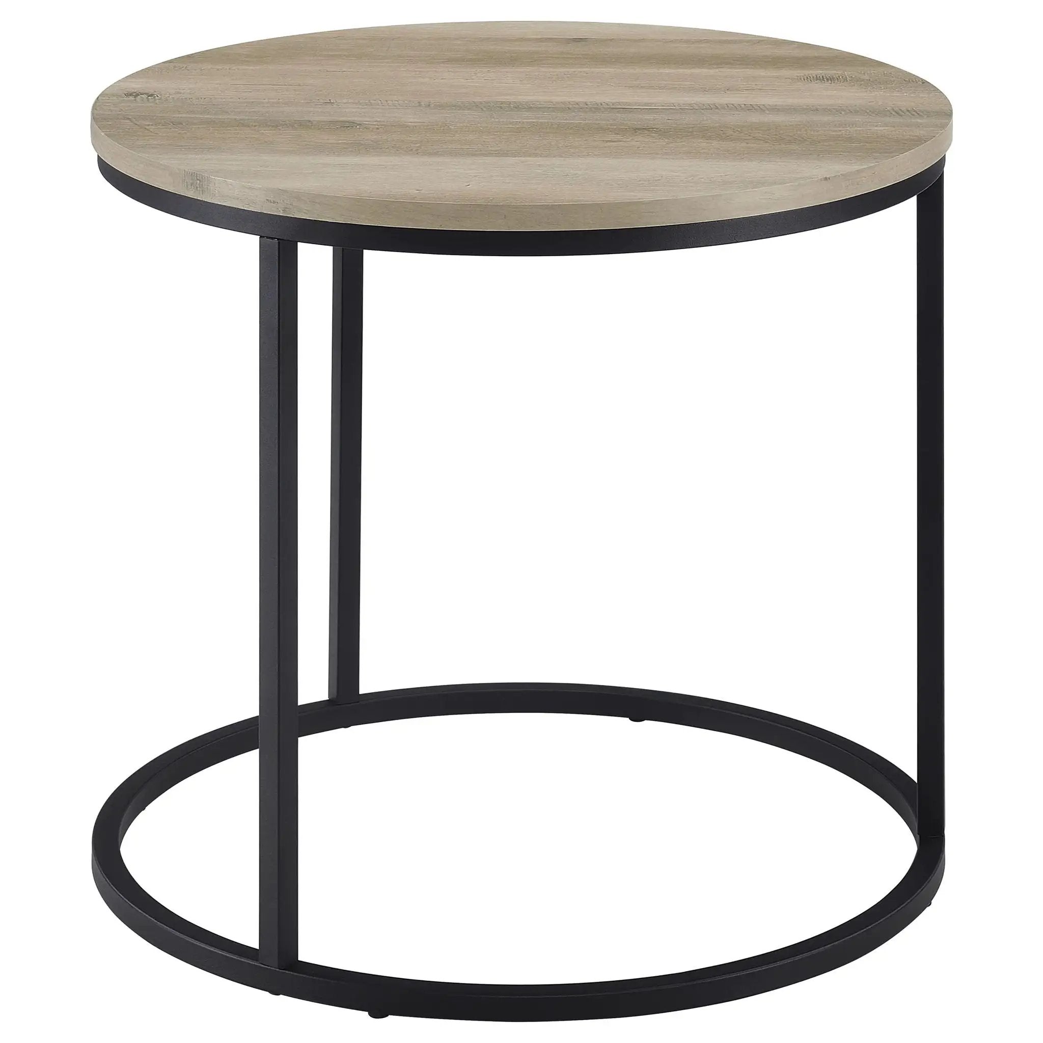 Lainey Round Occasional Side End Table Distressed Pine by Unique Piece Furniture