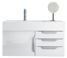 James Martin Columbia 36" Floating Single Bathroom Vanity, Glossy White