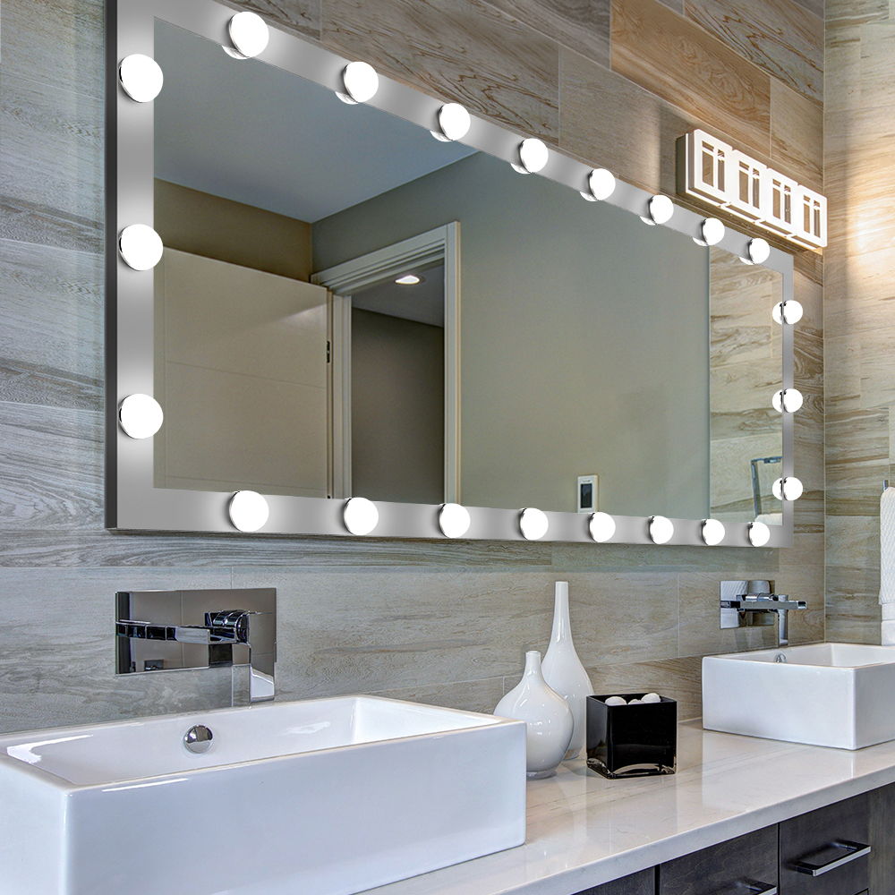 Full Length Mirror with Lights and Touch Control – Pearl Silver, Black, or Pink, photo 5 of 40