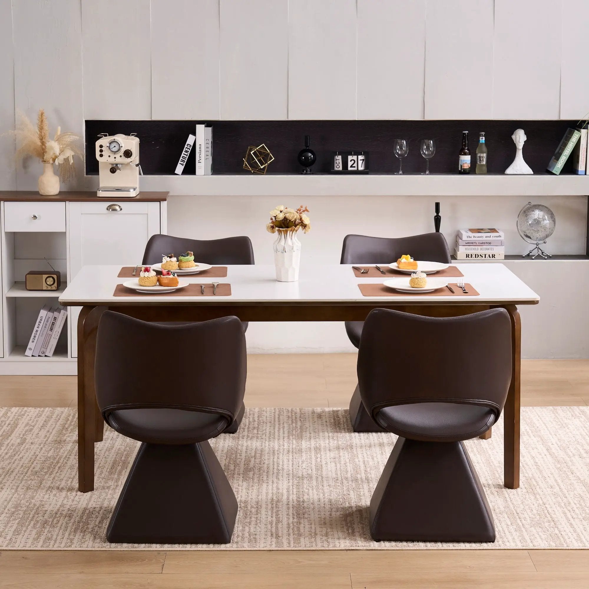 Modern Swivel Dining Chair With High Back by Unique Piece Furniture