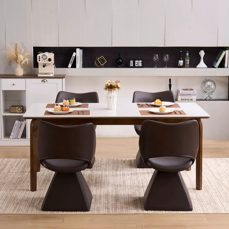 Modern Swivel Dining Chair With High Back by Unique Piece Furniture