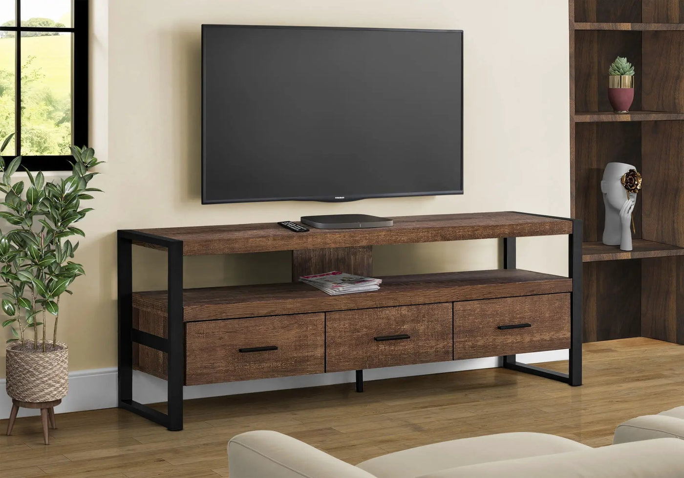 TV Stand Console Media Entertainment Center with Storage Drawers by HouseOfZazla