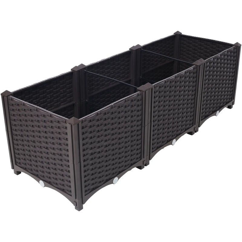 Deep Raised Garden Bed Plastic Planter Boxes by HouseOfZazla