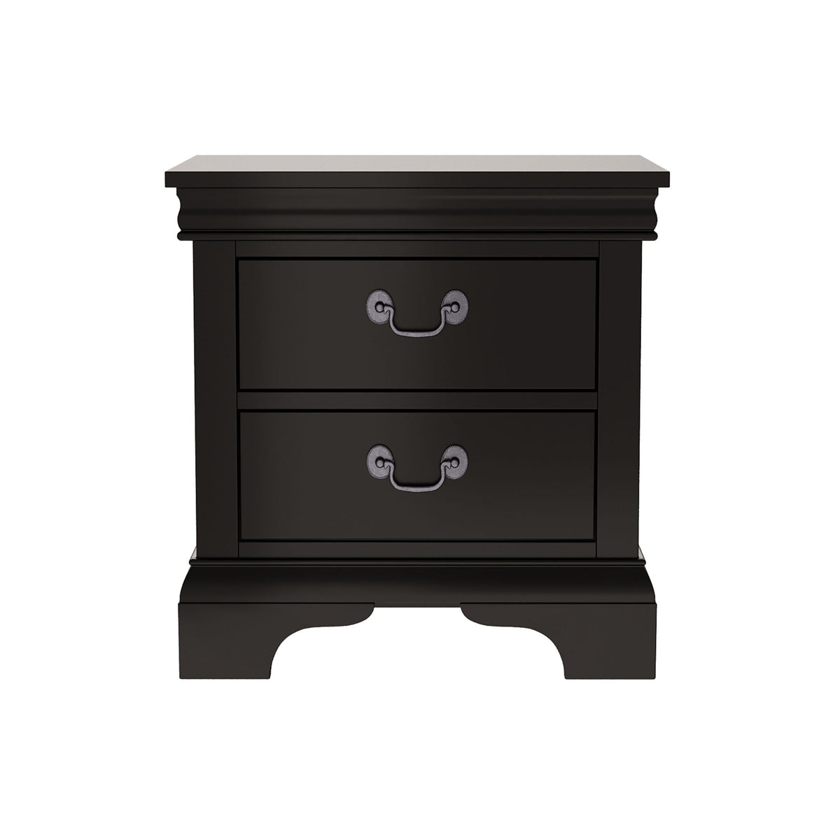Wood Nightstand with 2 Drawers - Traditional Accent Table - White, Black, or Dark Brown, photo 2 of 12