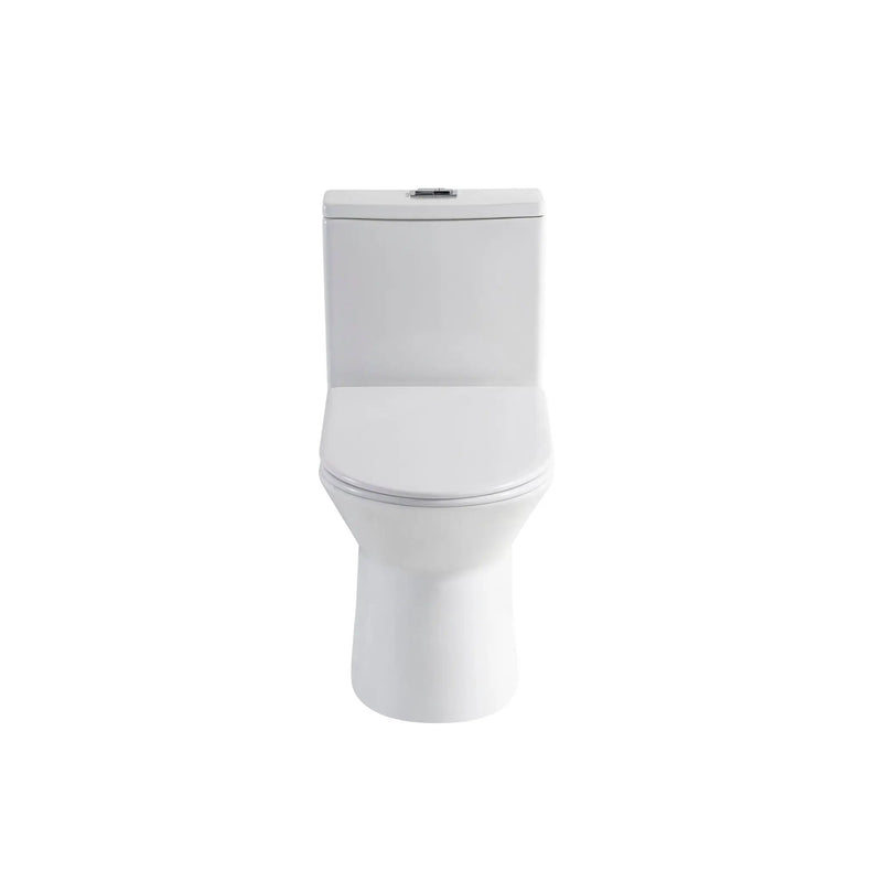 1 Piece Toilet With Dual Flush & Rimless Bowl - Glossy White by HouseOfZazla