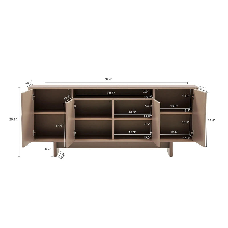 Ella - Sideboard With Adjustable Shelves by HouseOfZazla