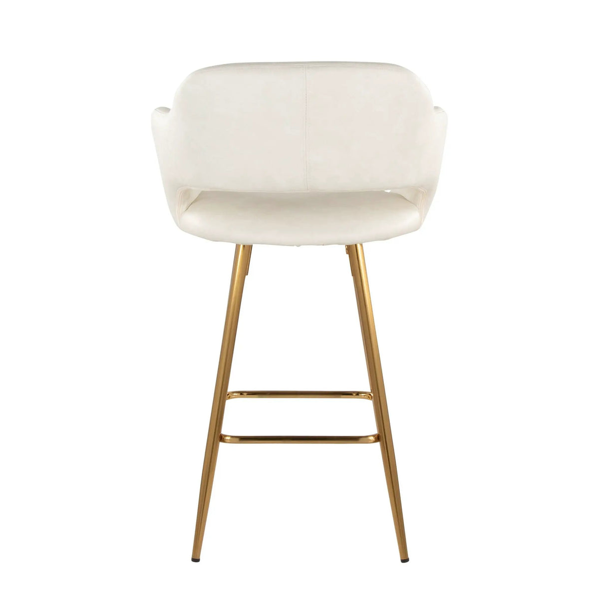 Margarite - Contemporary Fixed Height Counter Stool With Footrest (Set of 2) With Square by HouseOfZazla