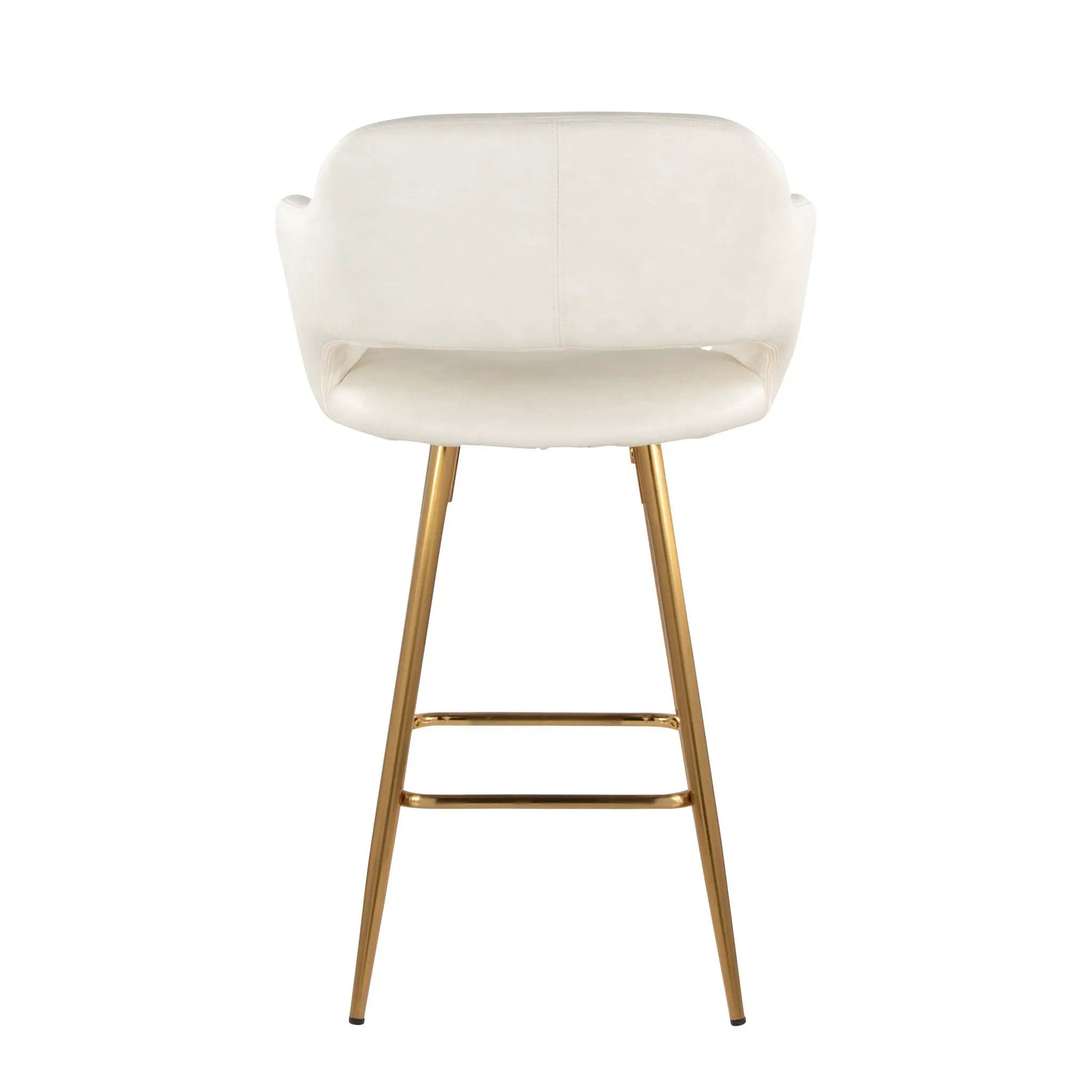 Margarite - Contemporary Fixed Height Counter Stool With Footrest (Set of 2) With Square by HouseOfZazla