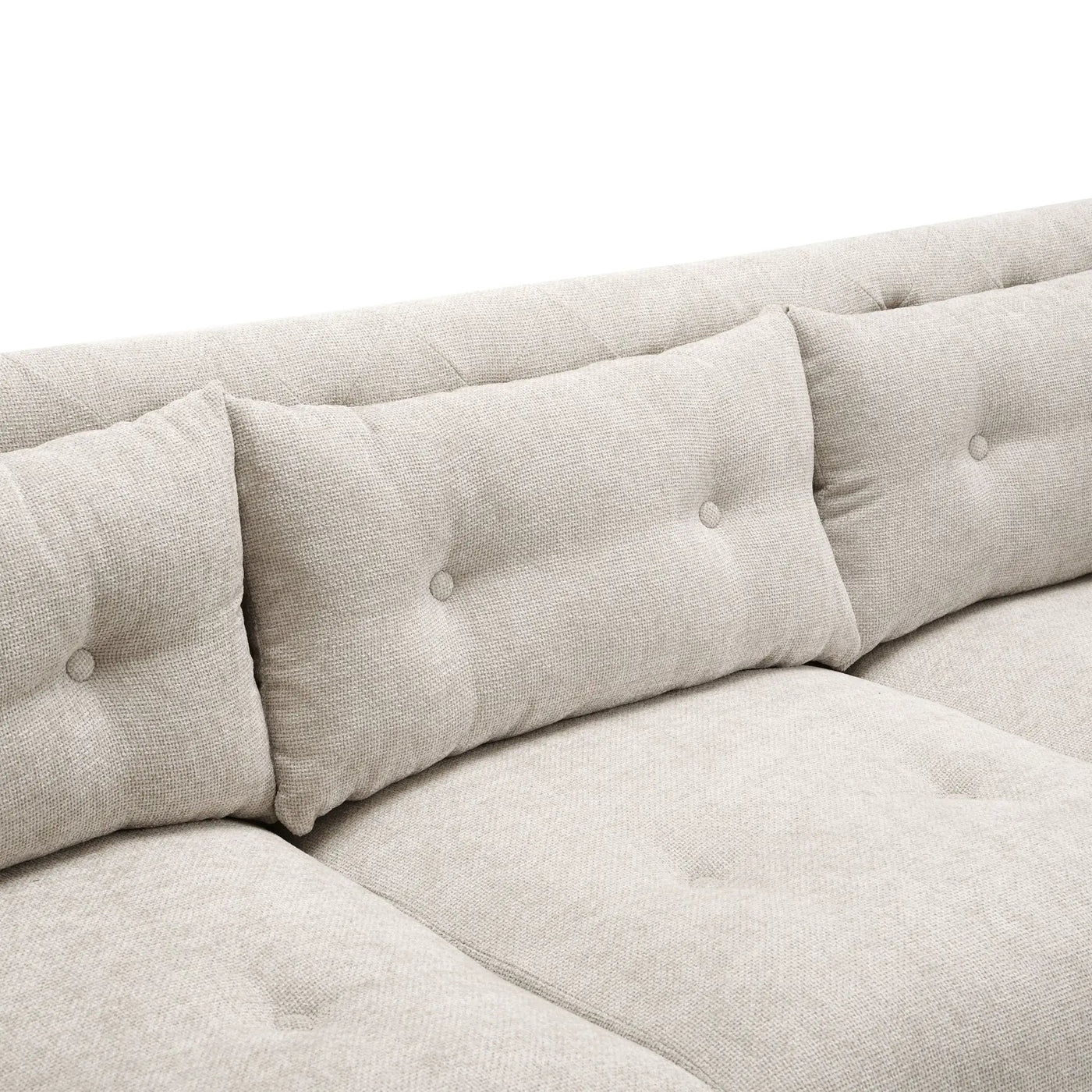 Upholstered Sofa Modern 3 Seater Sofa Couch With Tufted Design For Living Room by HouseOfZazla