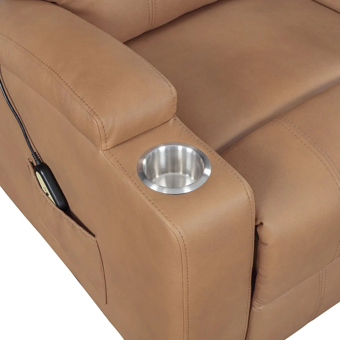 Macklin - Power Lift Massage Recliner With Heat And Dual Cupholders by HouseOfZazla