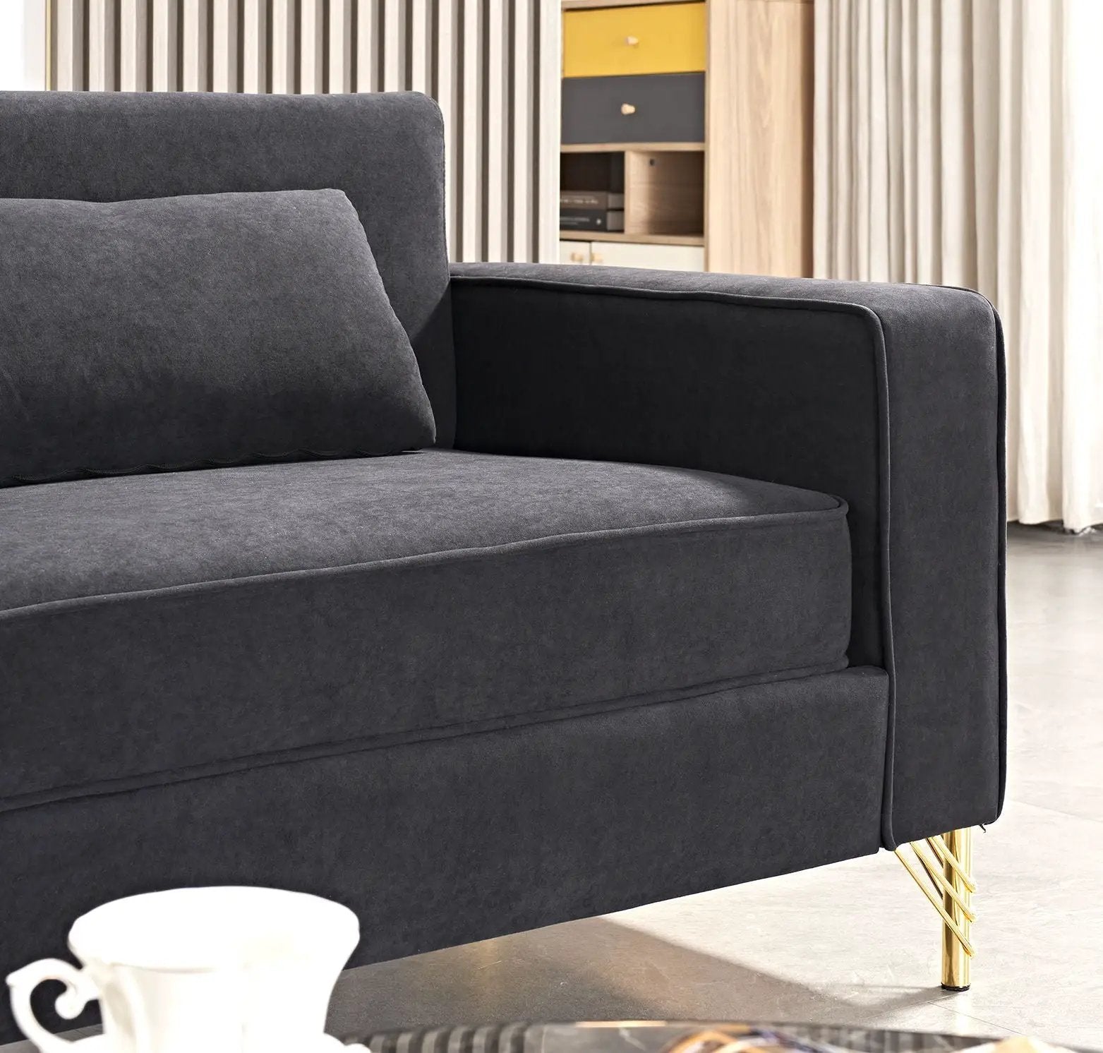 Aesthetic 3 Seater Couch With Classic Modern Appeal And Luxurious Soft Comfort by Unique Piece Furniture