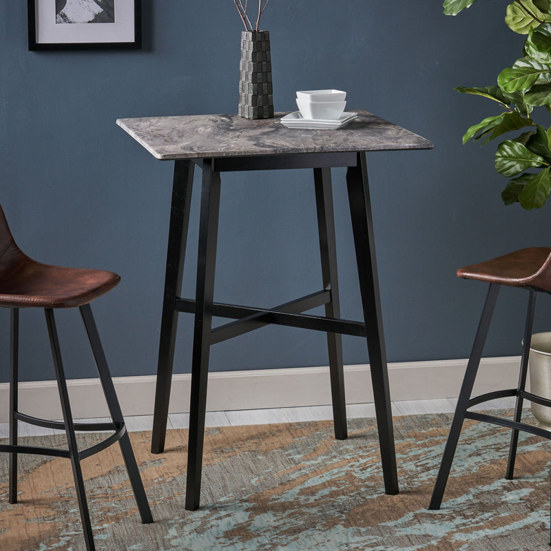 Modern Bar Height Dining Table, Rubberwood Legs and Laminate Table Top by HouseOfZazla