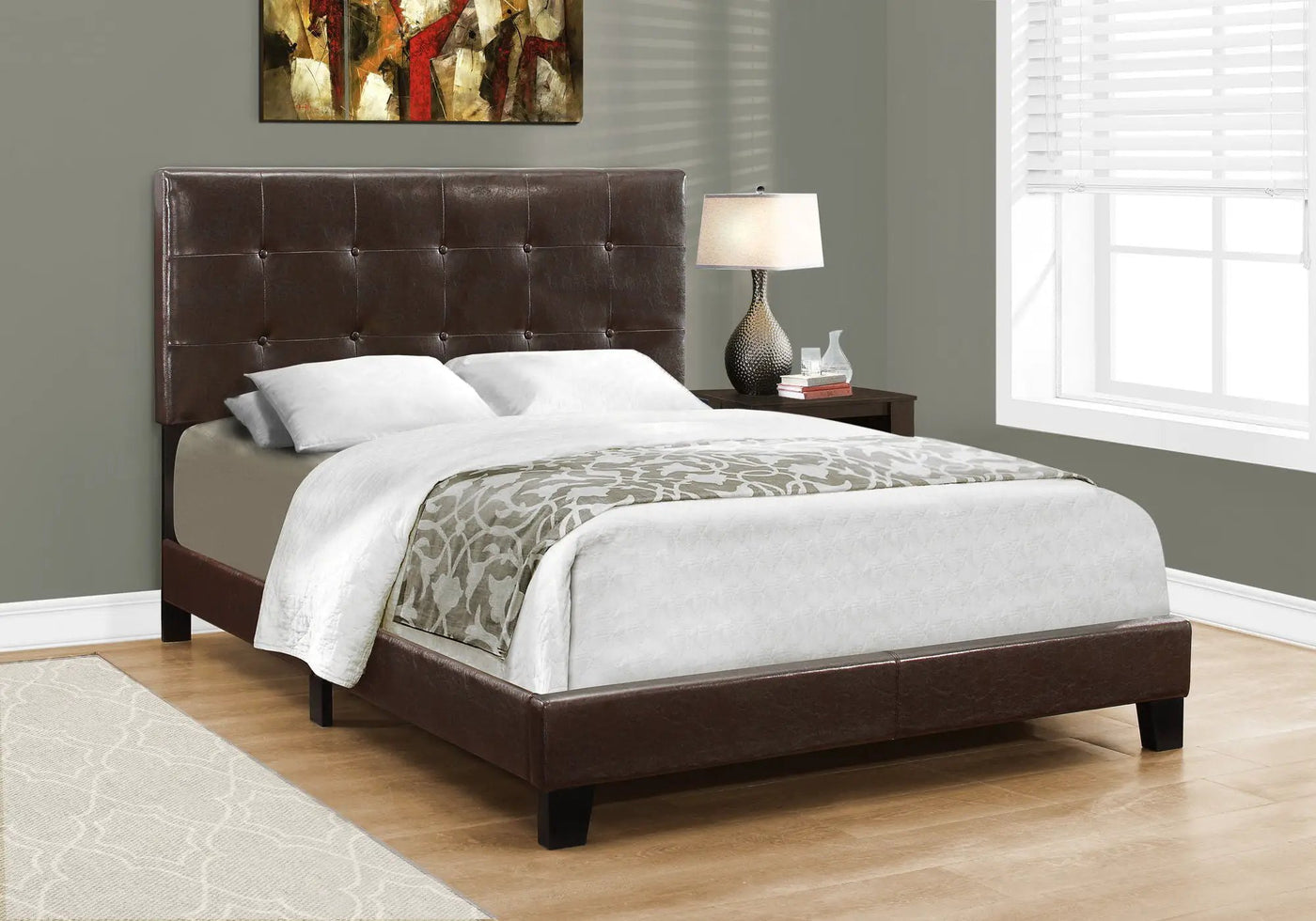 Transitional Upholstered Bed Frame by HouseOfZazla