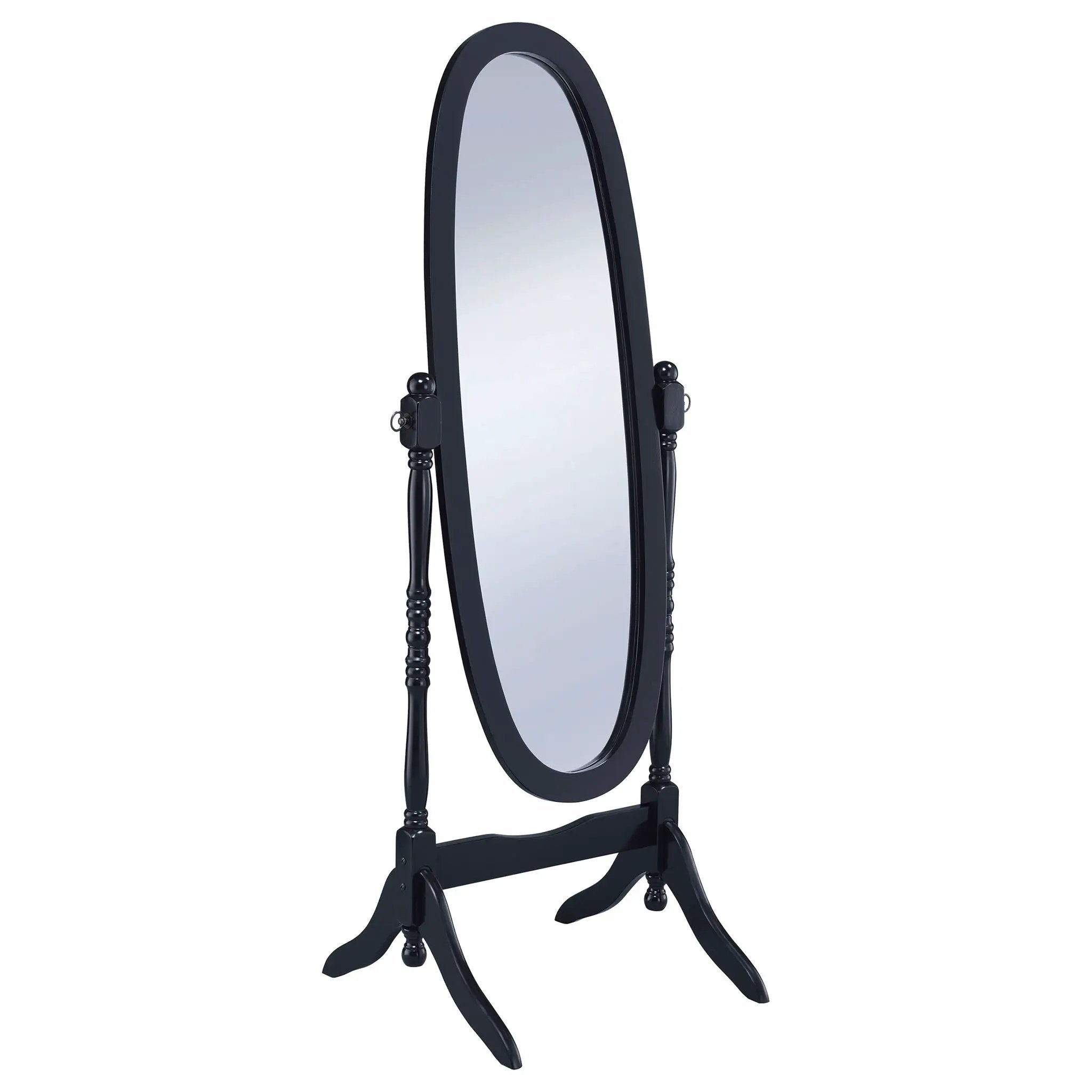 Foyet Wood Adjustable Full Length Cheval Mirror Black by Unique Piece Furniture