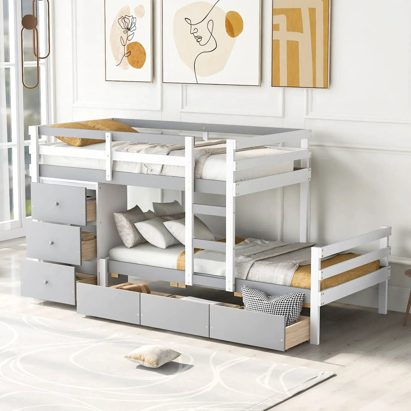 Loft Bunk Bed With Drawers And Ladder by HouseOfZazla