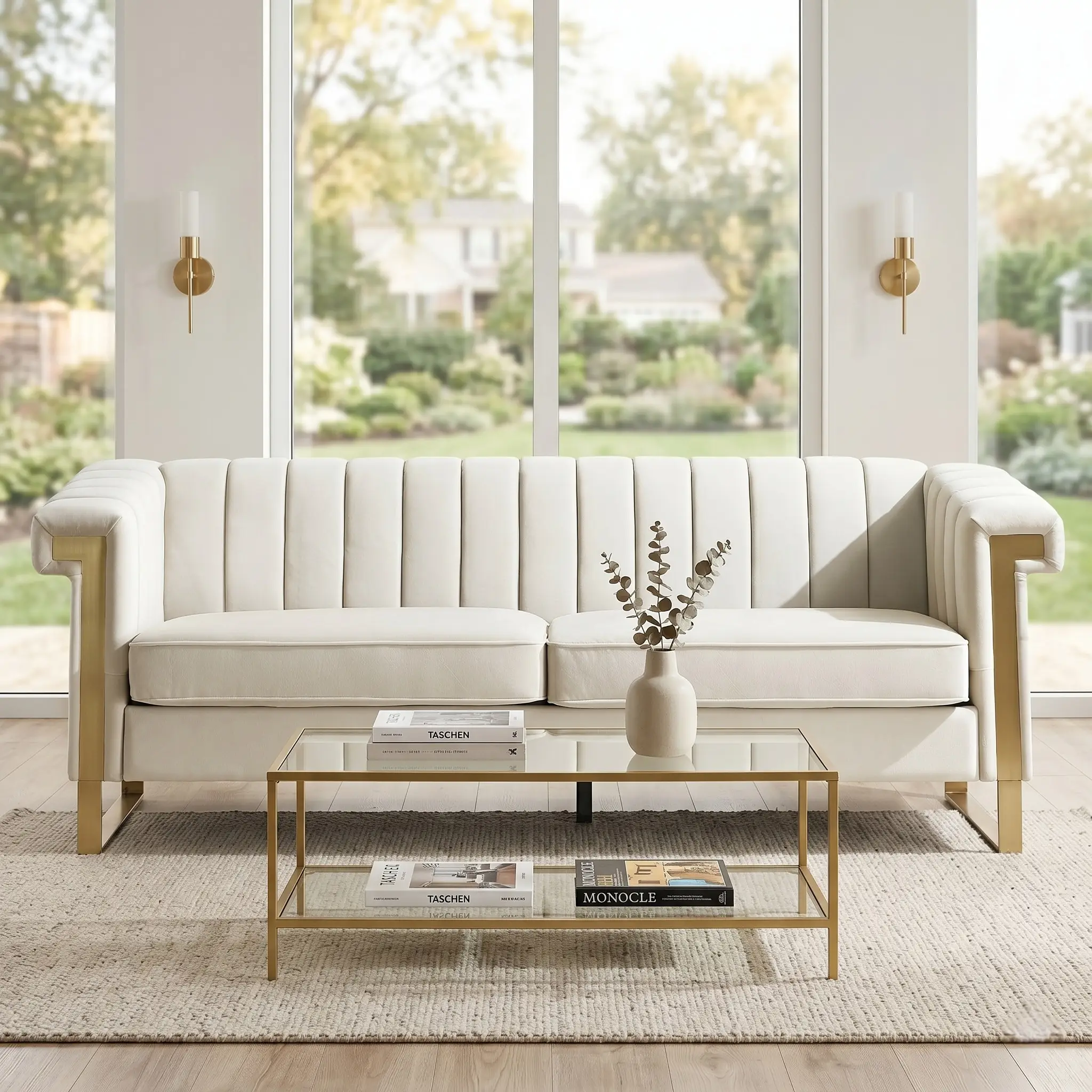 FX-P81-CW2 Modern Velvet Sofa by HouseOfZazla