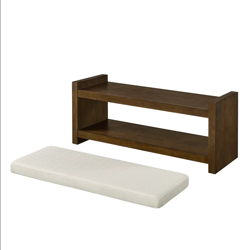 40" Accent Bench with Lower Shelf Shoe Rack by HouseOfZazla