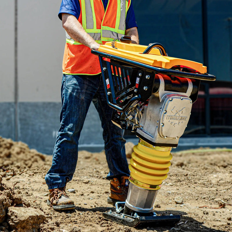 3.6HP Honda Vibratory Rammer Jumping Jack Tamper with Honda GXR120 Engine Impact Force 3,550 lbs/ft by Tomahawk Power