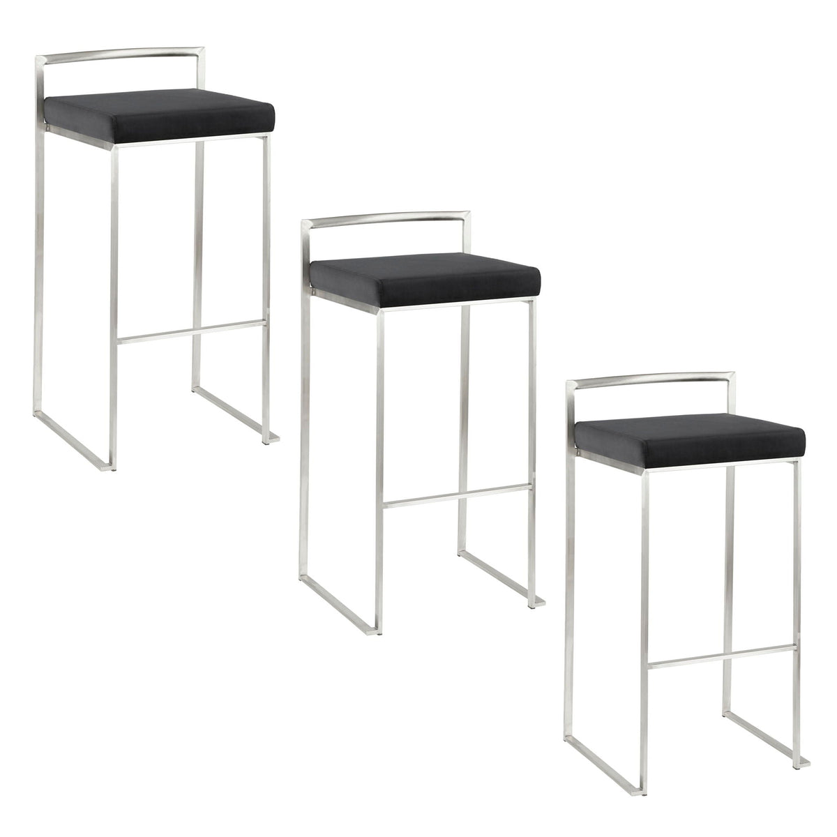 Contemporary Stackable Barstool with Padded Seat - Multiple Colors, photo 13 of 40