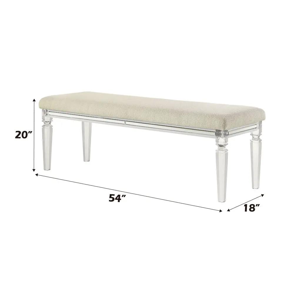 Tarian - Bench - Pearl White by Unique Piece Furniture