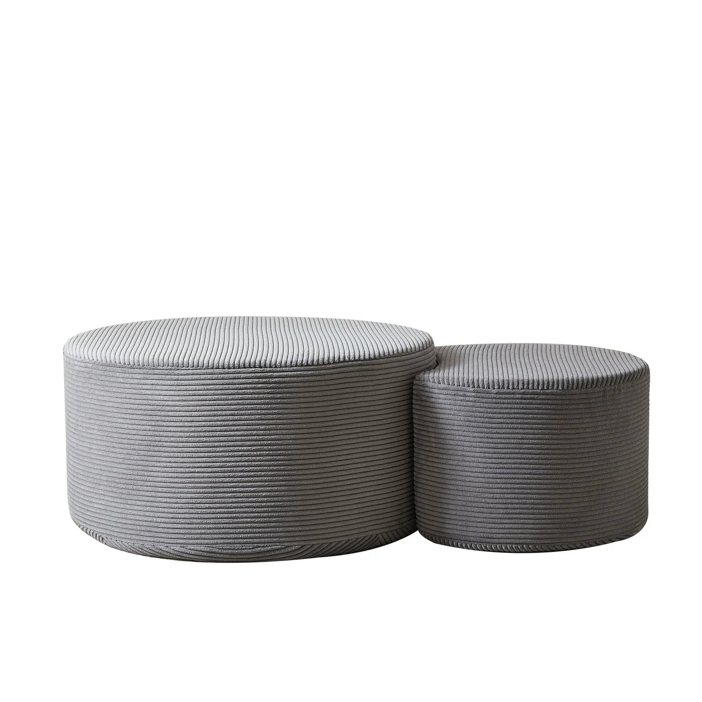 Modern Upholstered Round Coffee Table For Living Room (Set of 2) by HouseOfZazla