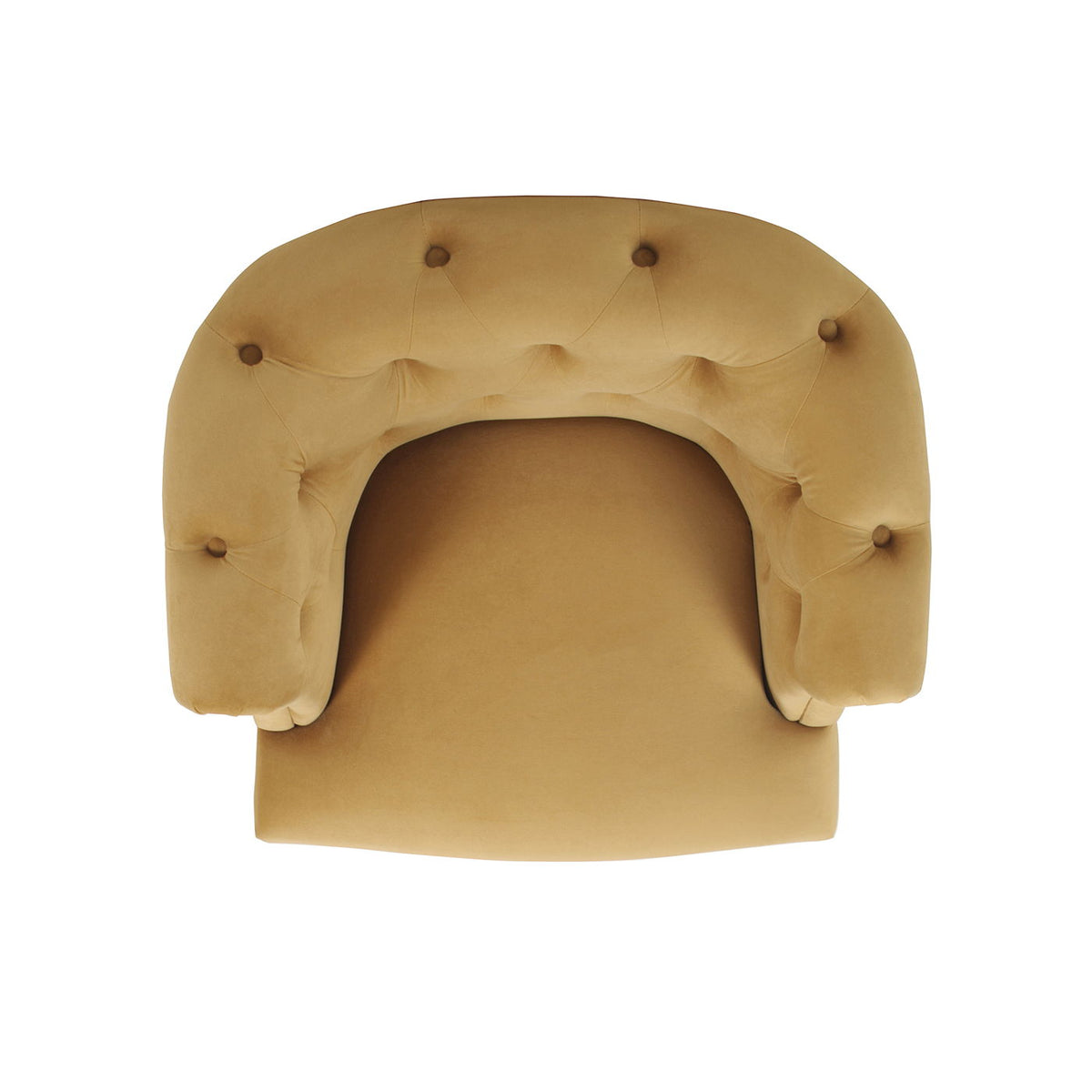 Tufted Accent Chair with Barrel Back - Yellow, photo 6 of 27