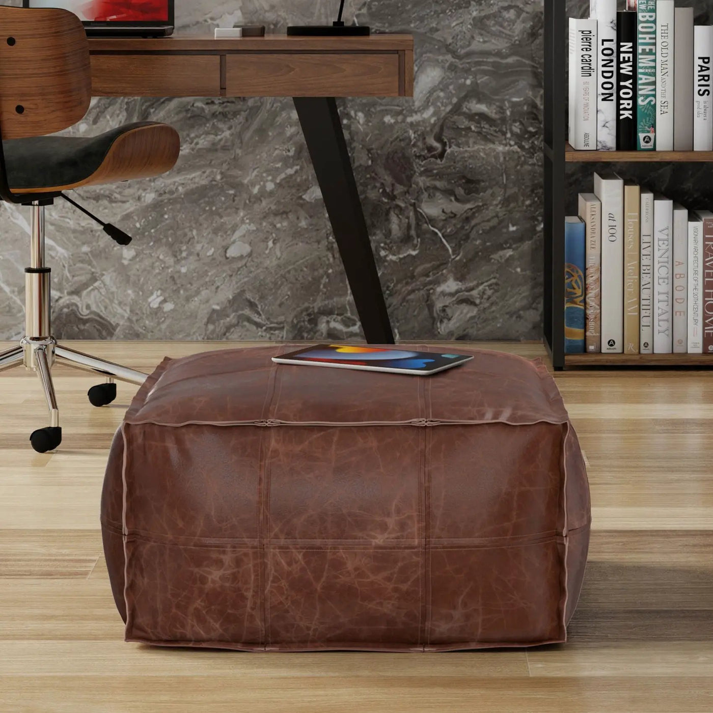 Sheffield - Handcrafted Square Pouf by HouseOfZazla