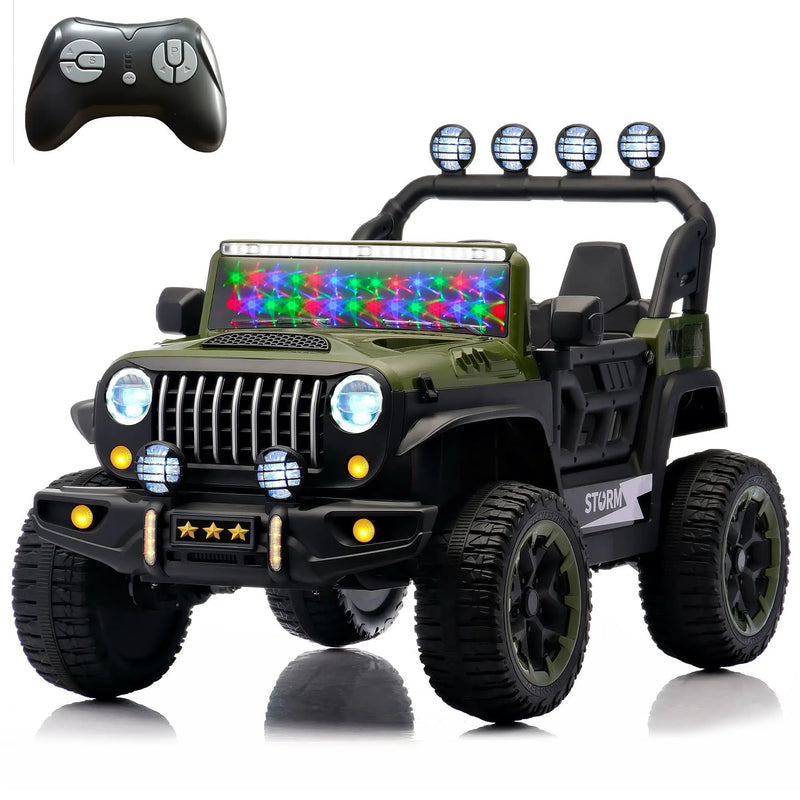 Electric Car With Remote Control, Colorful LED Lights, USB & MP3 by HouseOfZazla