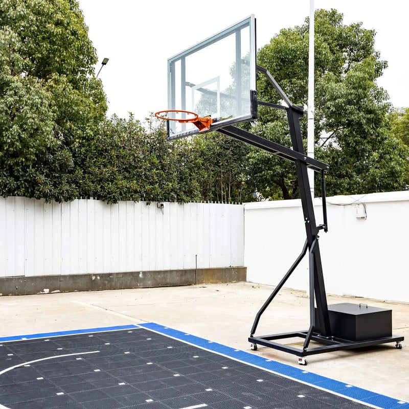 [18X24FT] Heavy-Duty Portable Adjustable Basketball Hoop With Court (SAK72980) by SAKSBY WHOLESALE
