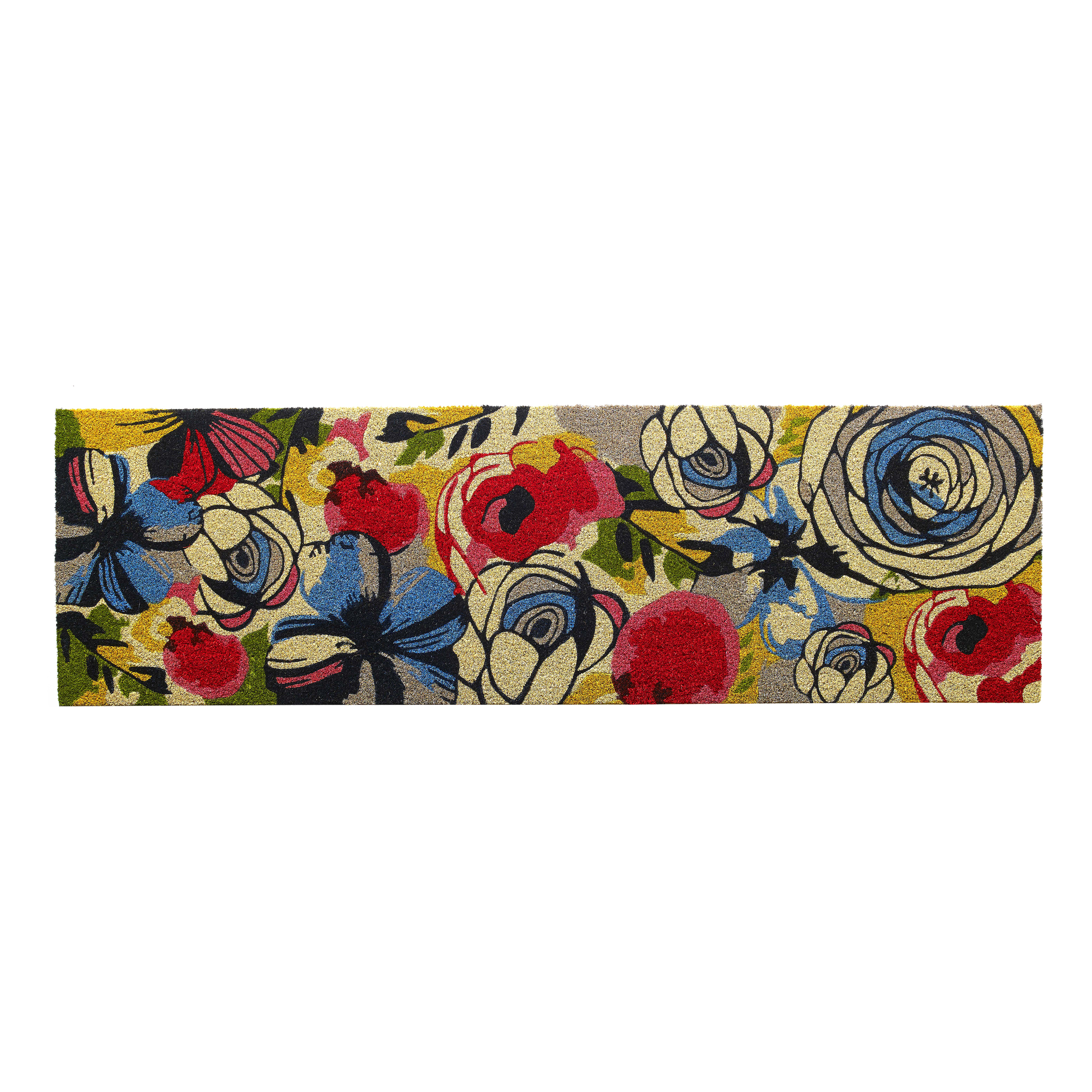 Watercolor Floral Coir Doormat by Fab Habitat