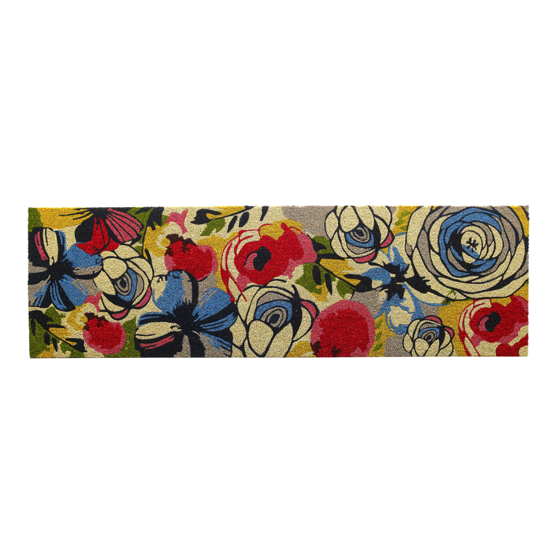 Watercolor Floral Coir Doormat by Fab Habitat