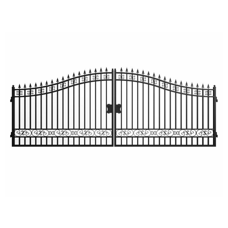 18x8 ft Steel Dual Swing Driveway Gate by Chery Industrial