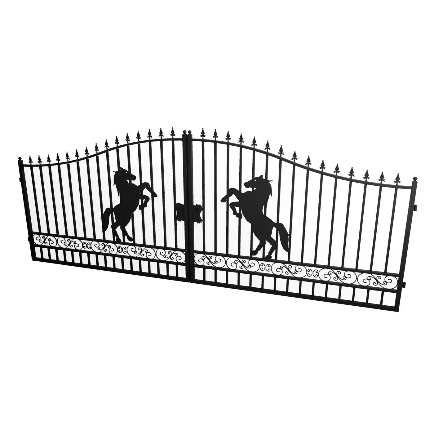 18x8 ft Steel Dual Swing Driveway Gate by Chery Industrial