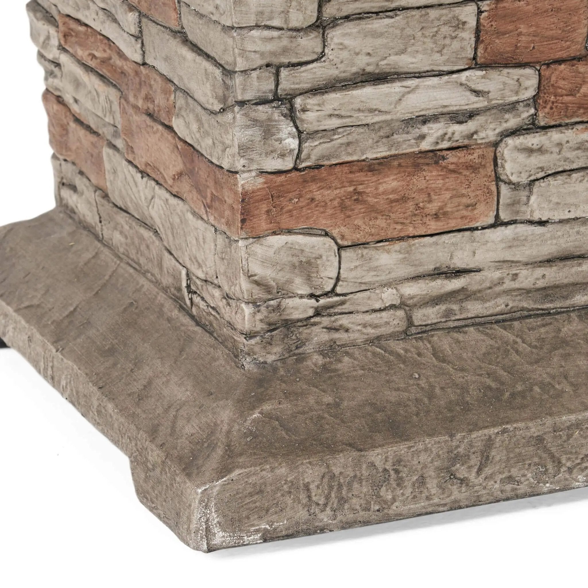 Alora 19-Inch Outdoor 40K BTU Natural Stone Fire Column (SAK36771) by SAKSBY WHOLESALE