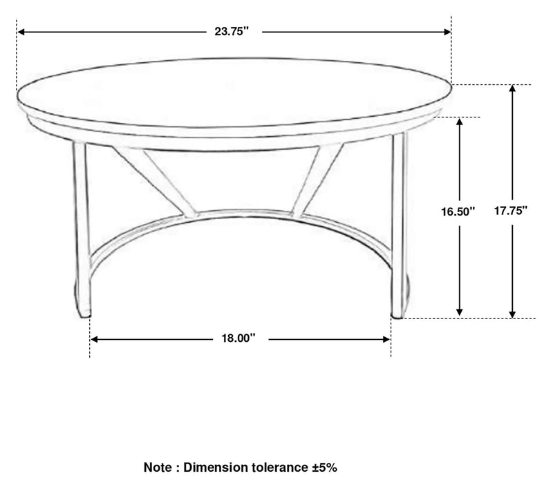 Miguel Round Marble Top Coffee Table White and Black by Unique Piece Furniture