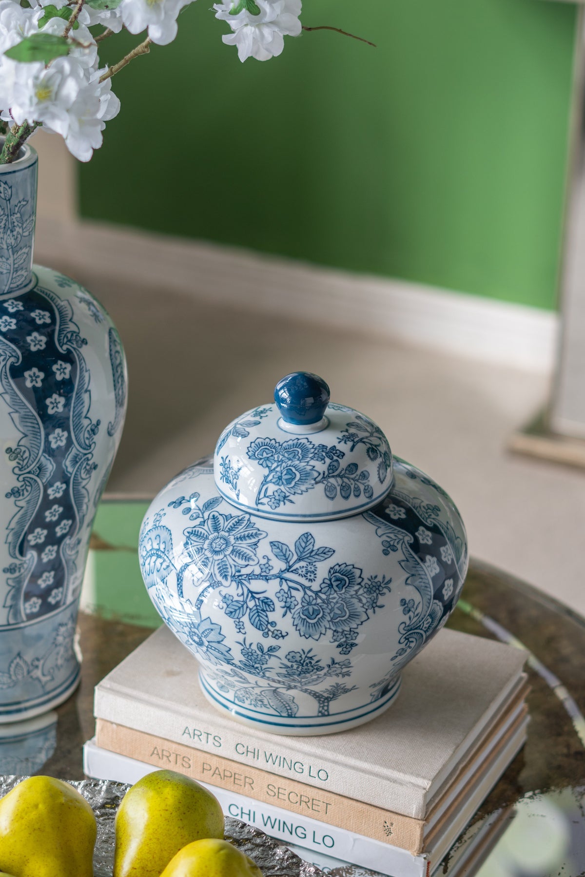 D9.1x9.1" Porcelain Lidded Jar, photo 4 of 9