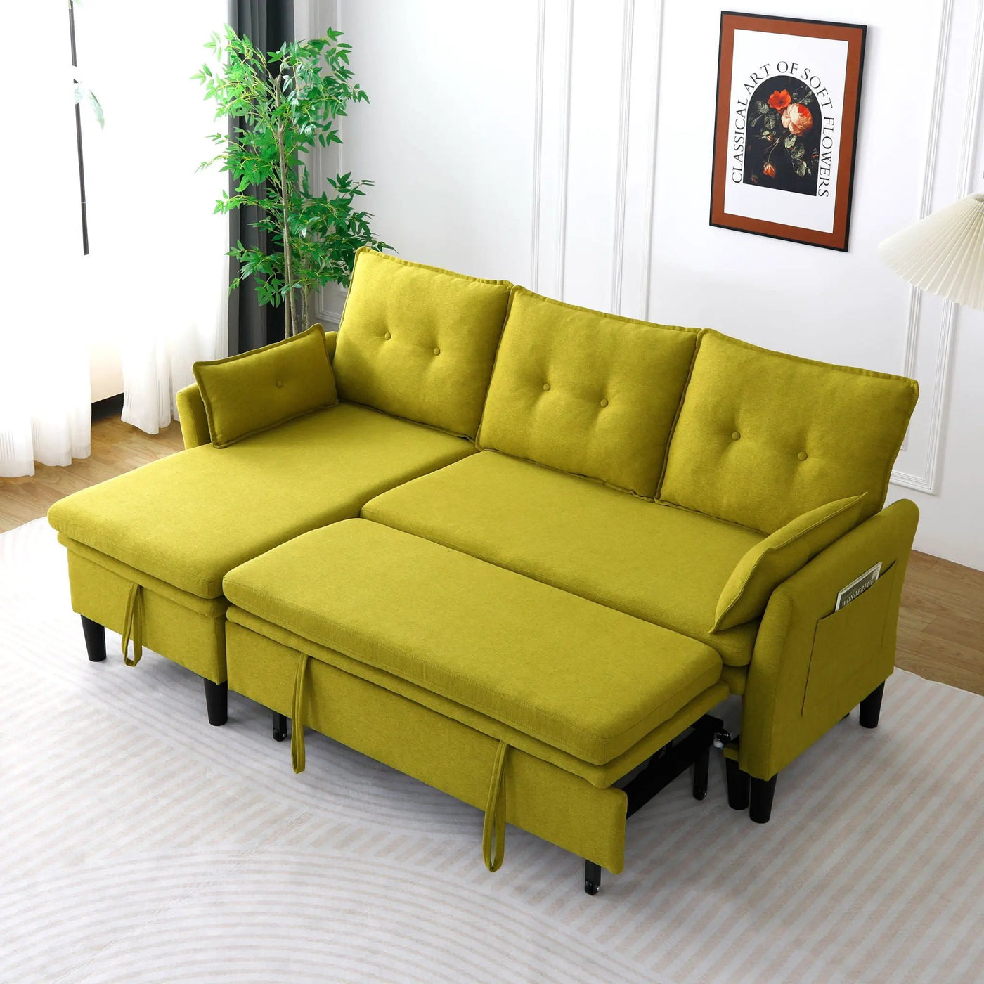L-Shaped Reversible Chaise Sectional Sofa With Storage by HouseOfZazla