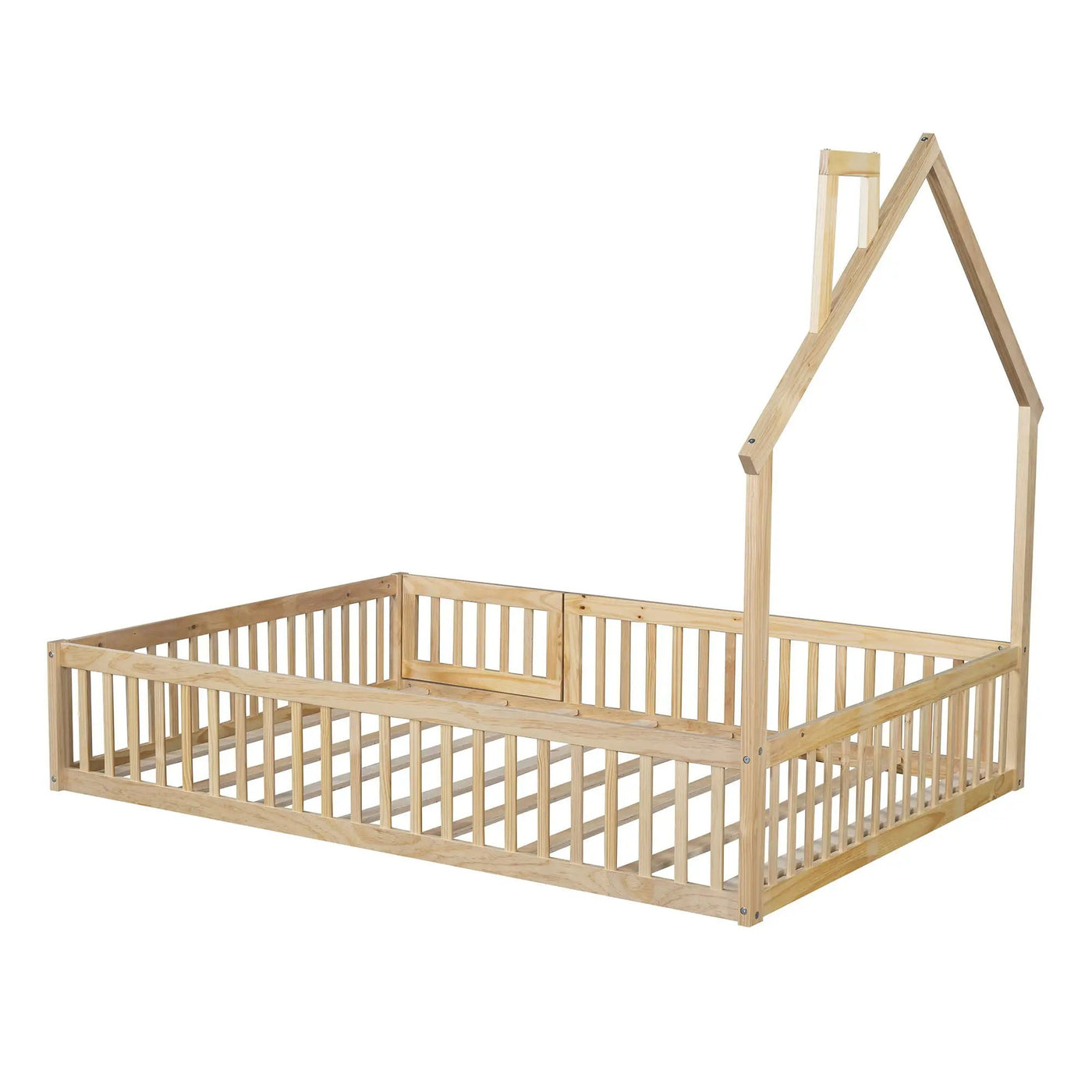 House Platform Bed With Guardrail by HouseOfZazla