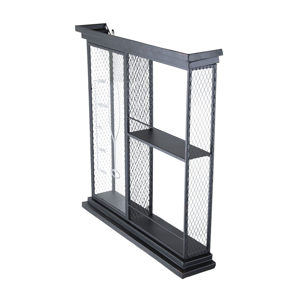 Floating Wine Bar Shelf with Glass Holder and Display Shelves - Black, photo 7 of 15