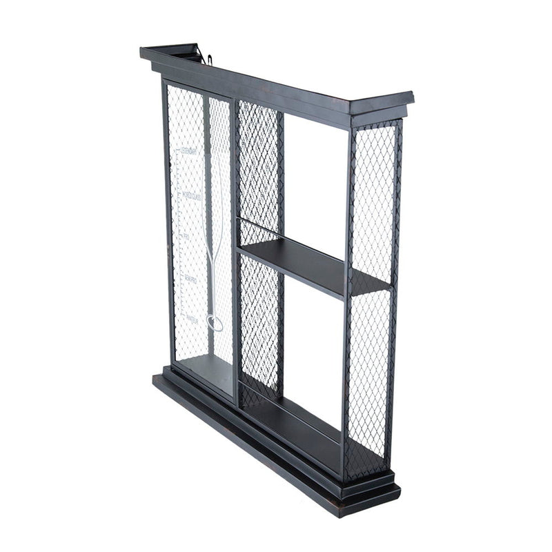Floating Wine Bar Shelf with Glass Holder and Display Shelves - Black, photo 7 of 15