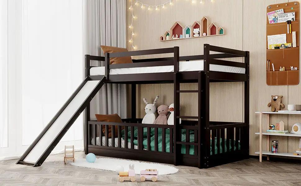 Bunk Bed With Convertible Ladder And Slide